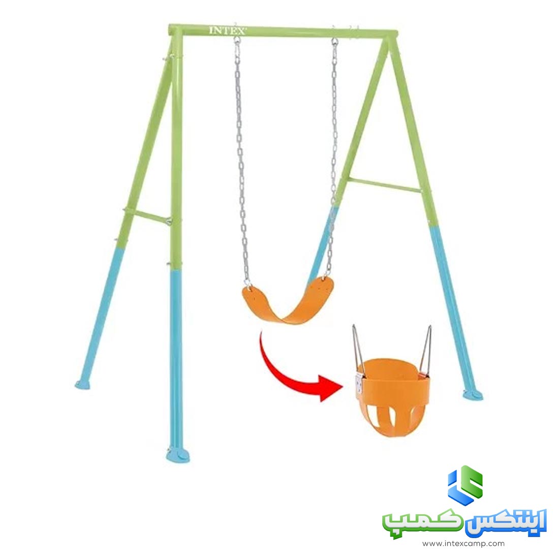 تاب کودک پایه فلزی اینتکس همراه نشیمن شورتی کد 44113