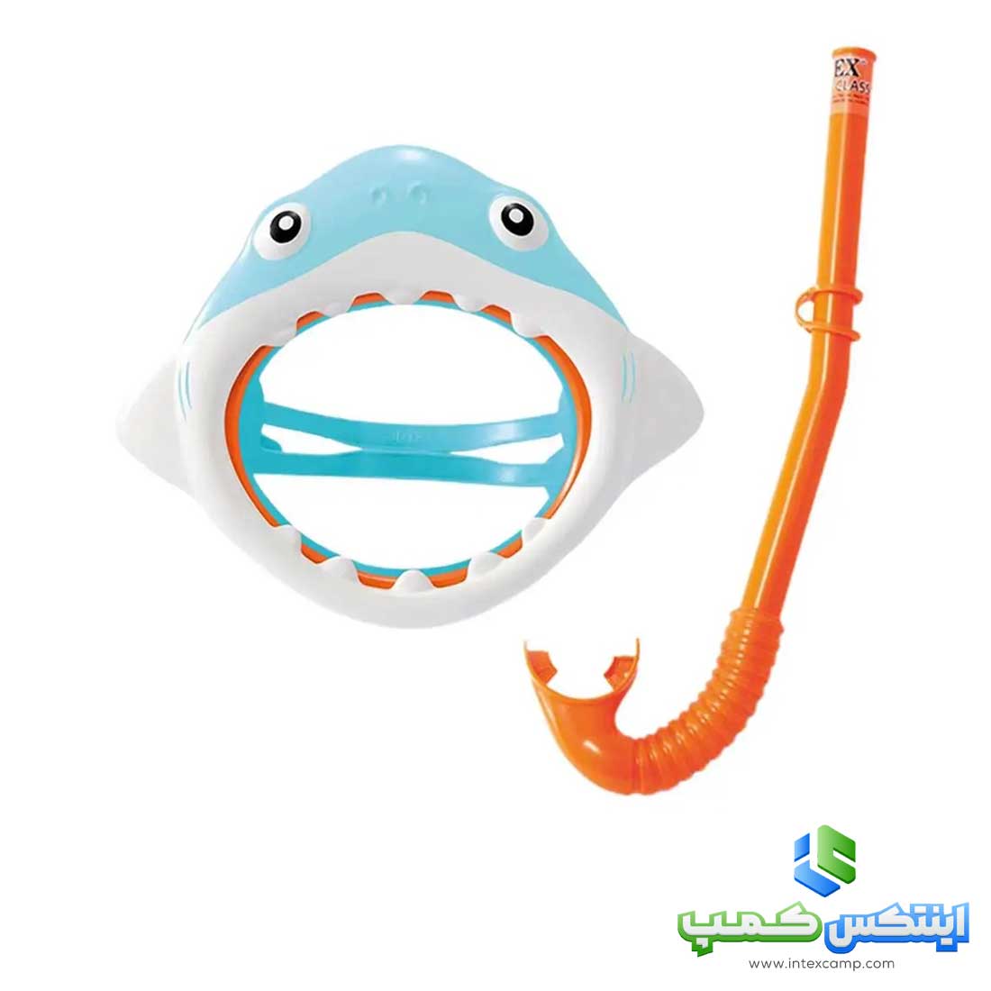 ماسک شنا و اسنورکل کودک کوسه 8-3 سال اینتکس کد 55944